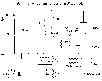812 Hartley transmitter circuit diagram