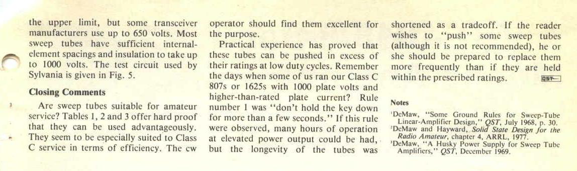Some Thoughts About TV Sweep Tubes, part 5